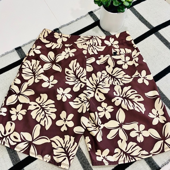 🌺 Authentic Hawaii Duke Kahanamoku Hawaiian Board Shorts Swim Trunks Flowers - Picture 9 of 12